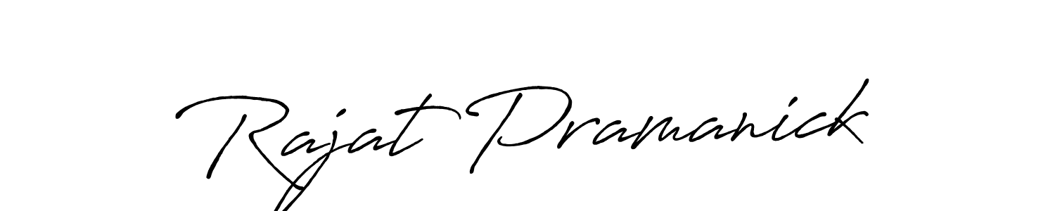 Create a beautiful signature design for name Rajat Pramanick. With this signature (Antro_Vectra_Bolder) fonts, you can make a handwritten signature for free. Rajat Pramanick signature style 7 images and pictures png