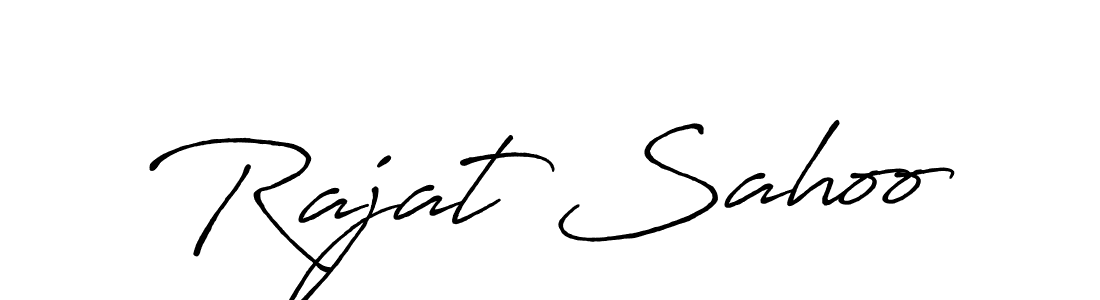Create a beautiful signature design for name Rajat Sahoo. With this signature (Antro_Vectra_Bolder) fonts, you can make a handwritten signature for free. Rajat Sahoo signature style 7 images and pictures png