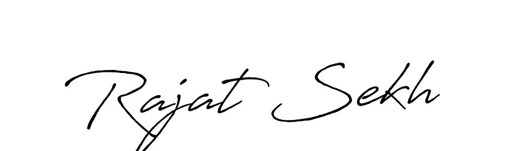 The best way (Antro_Vectra_Bolder) to make a short signature is to pick only two or three words in your name. The name Rajat Sekh include a total of six letters. For converting this name. Rajat Sekh signature style 7 images and pictures png