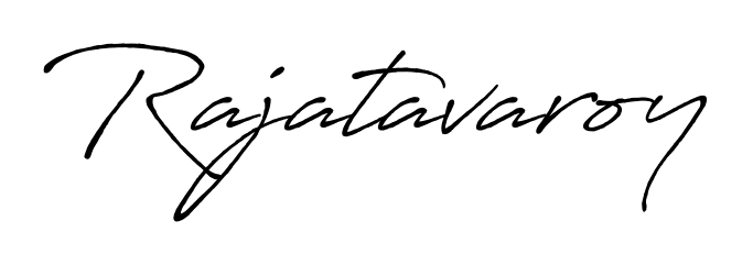 Give your name Rajatavaroy an exquisite flair with the Antro_Vectra_Bolder script font. Ideal for contracts, resumes, and formal letterheads. Rajatavaroy signature style 7 images and pictures png