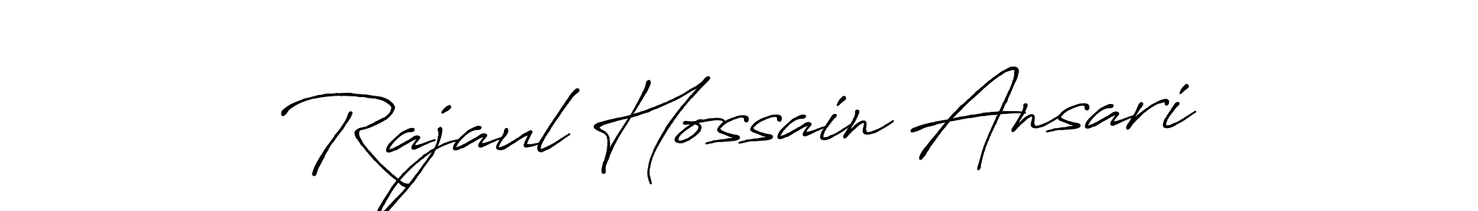 The best way (Antro_Vectra_Bolder) to make a short signature is to pick only two or three words in your name. The name Rajaul Hossain Ansari include a total of six letters. For converting this name. Rajaul Hossain Ansari signature style 7 images and pictures png