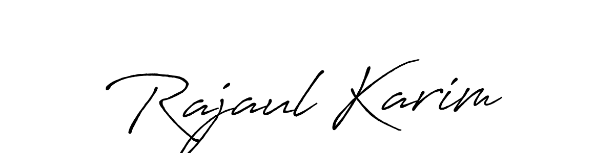 This is the best signature style for the Rajaul Karim name. Also you like these signature font (Antro_Vectra_Bolder). Mix name signature. Rajaul Karim signature style 7 images and pictures png