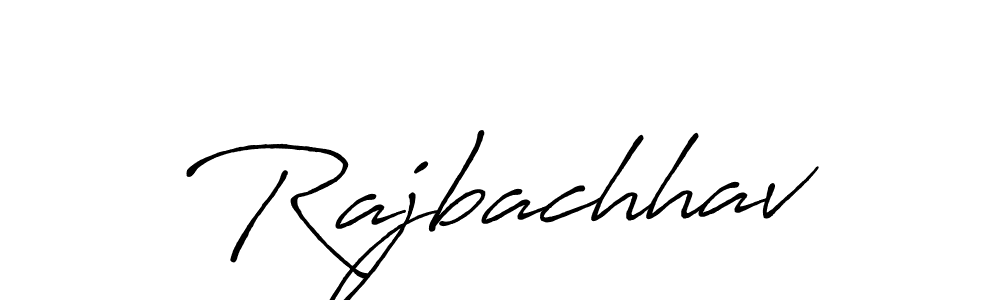 Use a signature maker to create a handwritten signature online. With this signature software, you can design (Antro_Vectra_Bolder) your own signature for name Rajbachhav. Rajbachhav signature style 7 images and pictures png