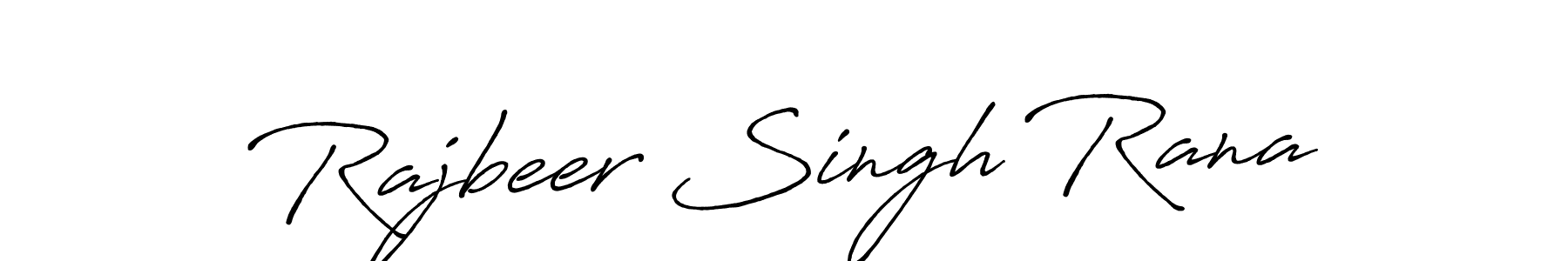 Create a beautiful signature design for name Rajbeer Singh Rana. With this signature (Antro_Vectra_Bolder) fonts, you can make a handwritten signature for free. Rajbeer Singh Rana signature style 7 images and pictures png