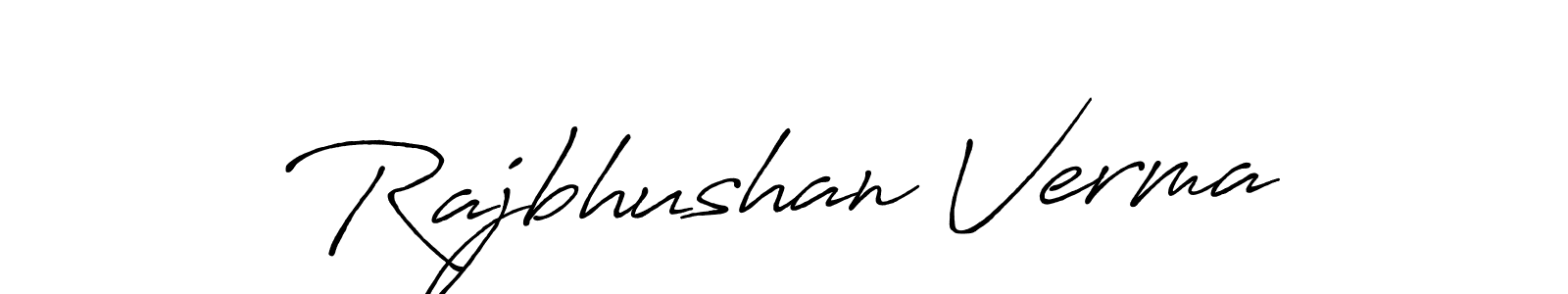 Antro_Vectra_Bolder is a professional signature style that is perfect for those who want to add a touch of class to their signature. It is also a great choice for those who want to make their signature more unique. Get Rajbhushan Verma name to fancy signature for free. Rajbhushan Verma signature style 7 images and pictures png