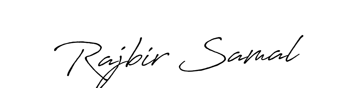 Design your own signature with our free online signature maker. With this signature software, you can create a handwritten (Antro_Vectra_Bolder) signature for name Rajbir Samal. Rajbir Samal signature style 7 images and pictures png