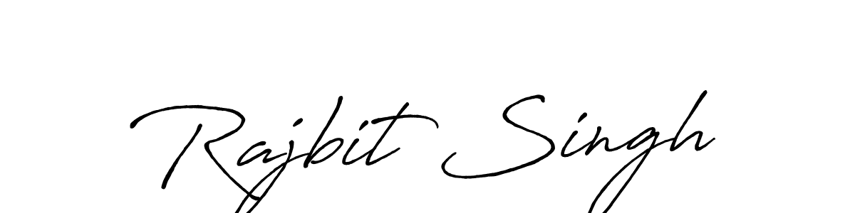 Design your own signature with our free online signature maker. With this signature software, you can create a handwritten (Antro_Vectra_Bolder) signature for name Rajbit Singh. Rajbit Singh signature style 7 images and pictures png