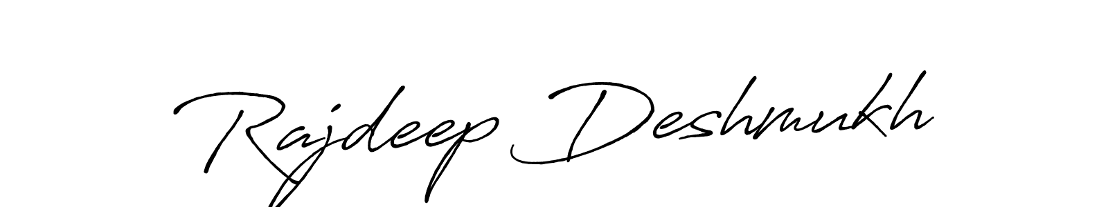 Make a beautiful signature design for name Rajdeep Deshmukh. With this signature (Antro_Vectra_Bolder) style, you can create a handwritten signature for free. Rajdeep Deshmukh signature style 7 images and pictures png