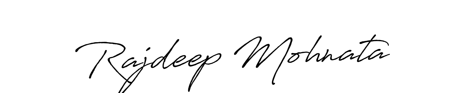 Make a beautiful signature design for name Rajdeep Mohnata. With this signature (Antro_Vectra_Bolder) style, you can create a handwritten signature for free. Rajdeep Mohnata signature style 7 images and pictures png