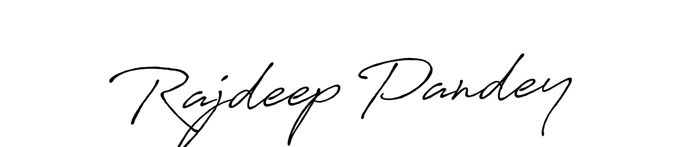 Create a beautiful signature design for name Rajdeep Pandey. With this signature (Antro_Vectra_Bolder) fonts, you can make a handwritten signature for free. Rajdeep Pandey signature style 7 images and pictures png