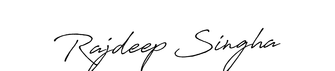 How to make Rajdeep Singha name signature. Use Antro_Vectra_Bolder style for creating short signs online. This is the latest handwritten sign. Rajdeep Singha signature style 7 images and pictures png