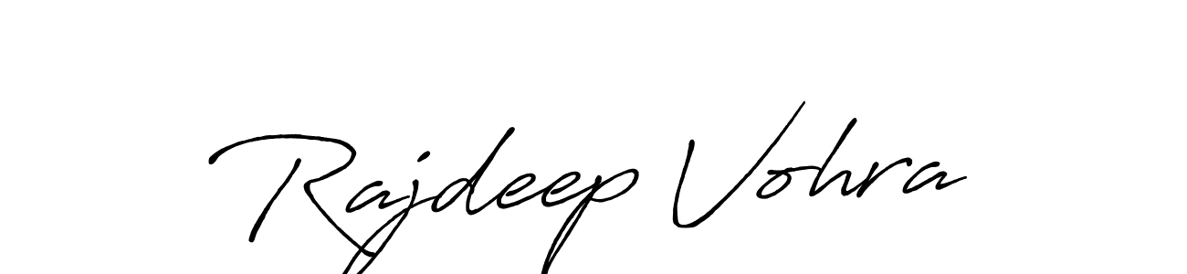 Rajdeep Vohra stylish signature style. Best Handwritten Sign (Antro_Vectra_Bolder) for my name. Handwritten Signature Collection Ideas for my name Rajdeep Vohra. Rajdeep Vohra signature style 7 images and pictures png