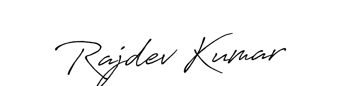 How to make Rajdev Kumar name signature. Use Antro_Vectra_Bolder style for creating short signs online. This is the latest handwritten sign. Rajdev Kumar signature style 7 images and pictures png
