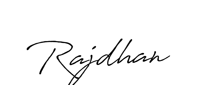 Make a beautiful signature design for name Rajdhan. With this signature (Antro_Vectra_Bolder) style, you can create a handwritten signature for free. Rajdhan signature style 7 images and pictures png