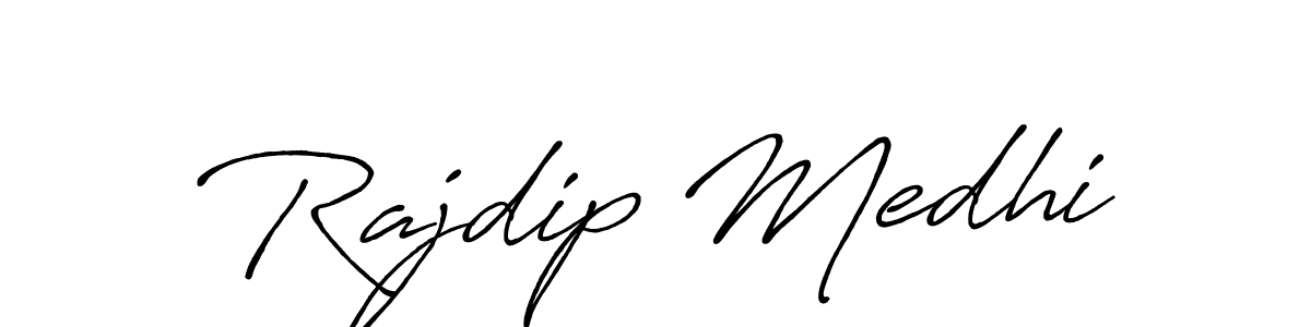 Design your own signature with our free online signature maker. With this signature software, you can create a handwritten (Antro_Vectra_Bolder) signature for name Rajdip Medhi. Rajdip Medhi signature style 7 images and pictures png