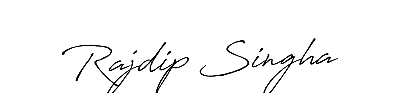 How to make Rajdip Singha signature? Antro_Vectra_Bolder is a professional autograph style. Create handwritten signature for Rajdip Singha name. Rajdip Singha signature style 7 images and pictures png