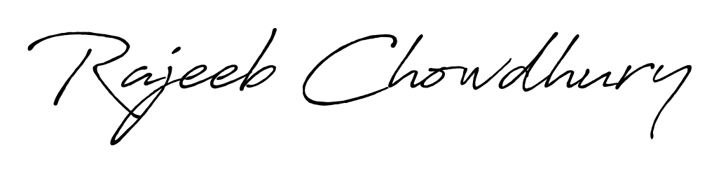 The Antro_Vectra_Bolder typeface gives name Rajeeb Chowdhury a refined look. Suitable for certificates, diplomas, and official verification. Rajeeb Chowdhury signature style 7 images and pictures png