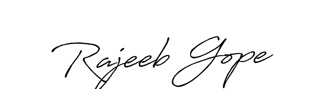 Design your own signature with our free online signature maker. With this signature software, you can create a handwritten (Antro_Vectra_Bolder) signature for name Rajeeb Gope. Rajeeb Gope signature style 7 images and pictures png