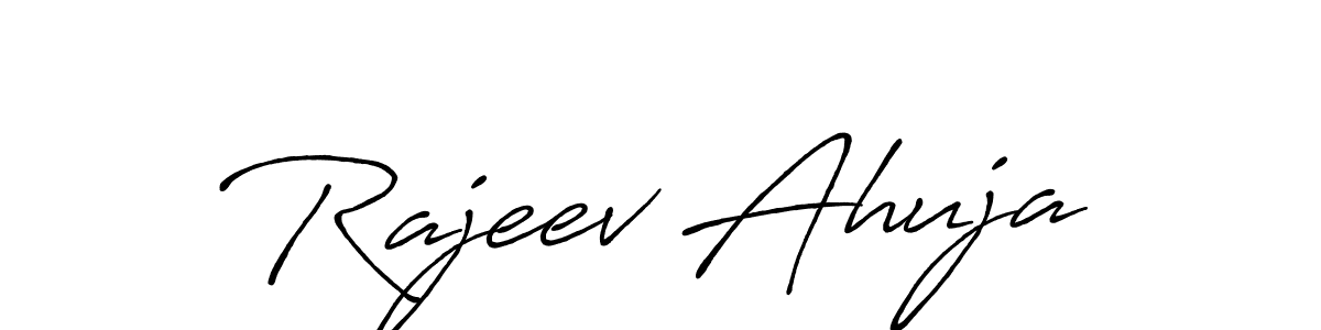 Design your own signature with our free online signature maker. With this signature software, you can create a handwritten (Antro_Vectra_Bolder) signature for name Rajeev Ahuja. Rajeev Ahuja signature style 7 images and pictures png