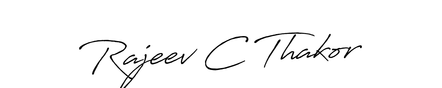 Use a signature maker to create a handwritten signature online. With this signature software, you can design (Antro_Vectra_Bolder) your own signature for name Rajeev C Thakor. Rajeev C Thakor signature style 7 images and pictures png