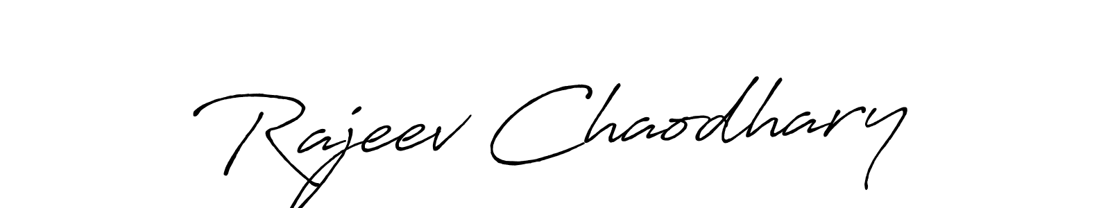 Make a beautiful signature design for name Rajeev Chaodhary. With this signature (Antro_Vectra_Bolder) style, you can create a handwritten signature for free. Rajeev Chaodhary signature style 7 images and pictures png