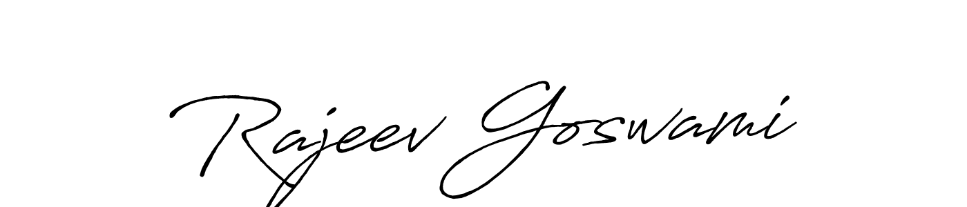 Design your own signature with our free online signature maker. With this signature software, you can create a handwritten (Antro_Vectra_Bolder) signature for name Rajeev Goswami. Rajeev Goswami signature style 7 images and pictures png