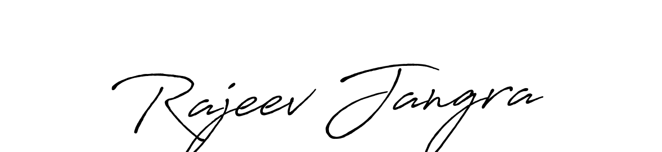 Create a beautiful signature design for name Rajeev Jangra. With this signature (Antro_Vectra_Bolder) fonts, you can make a handwritten signature for free. Rajeev Jangra signature style 7 images and pictures png