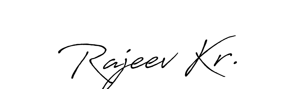 Create a beautiful signature design for name Rajeev Kr.. With this signature (Antro_Vectra_Bolder) fonts, you can make a handwritten signature for free. Rajeev Kr. signature style 7 images and pictures png