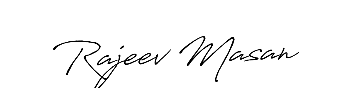Rajeev Masan stylish signature style. Best Handwritten Sign (Antro_Vectra_Bolder) for my name. Handwritten Signature Collection Ideas for my name Rajeev Masan. Rajeev Masan signature style 7 images and pictures png