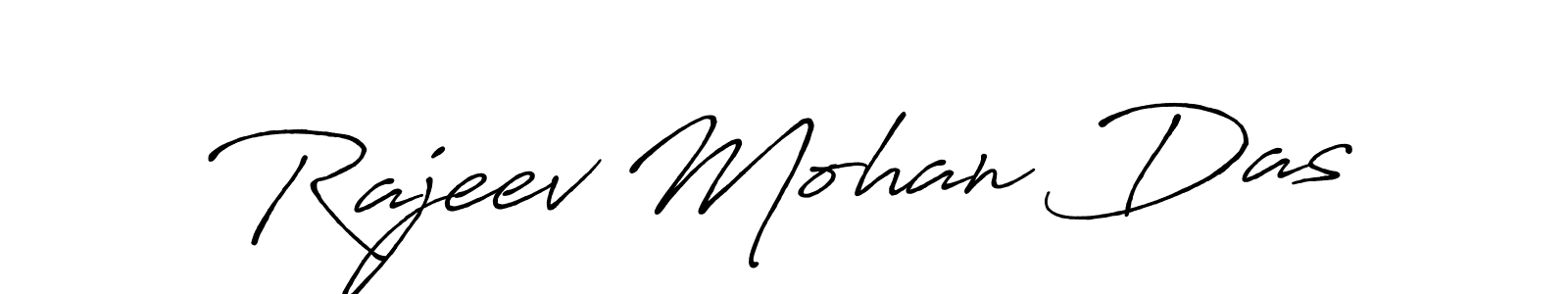 This is the best signature style for the Rajeev Mohan Das name. Also you like these signature font (Antro_Vectra_Bolder). Mix name signature. Rajeev Mohan Das signature style 7 images and pictures png