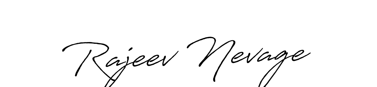 Create a beautiful signature design for name Rajeev Nevage. With this signature (Antro_Vectra_Bolder) fonts, you can make a handwritten signature for free. Rajeev Nevage signature style 7 images and pictures png