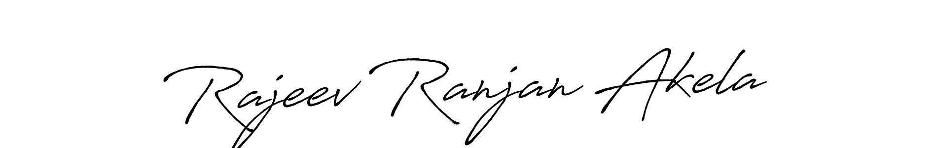 Make a beautiful signature design for name Rajeev Ranjan Akela. With this signature (Antro_Vectra_Bolder) style, you can create a handwritten signature for free. Rajeev Ranjan Akela signature style 7 images and pictures png