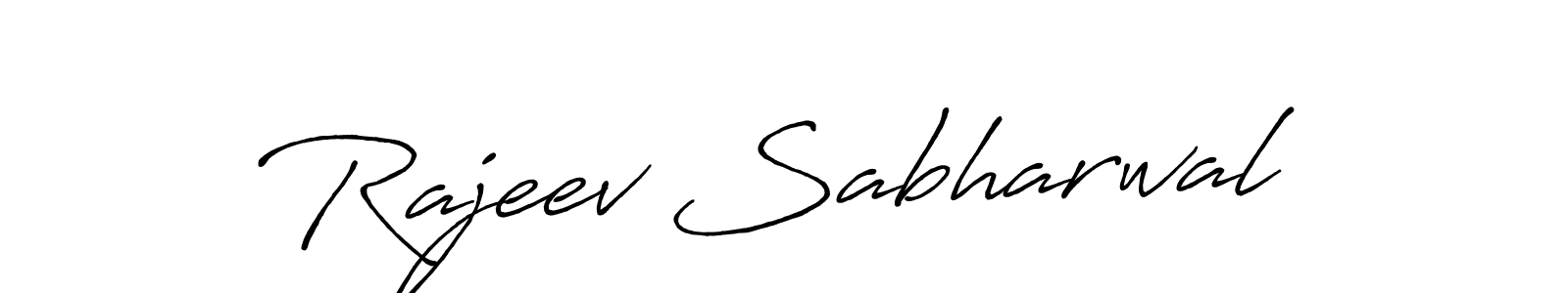 Make a beautiful signature design for name Rajeev Sabharwal. With this signature (Antro_Vectra_Bolder) style, you can create a handwritten signature for free. Rajeev Sabharwal signature style 7 images and pictures png