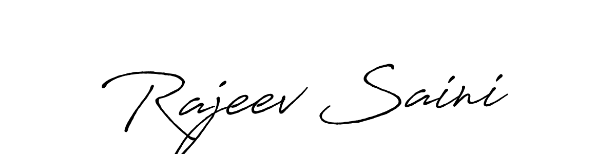 Use a signature maker to create a handwritten signature online. With this signature software, you can design (Antro_Vectra_Bolder) your own signature for name Rajeev Saini. Rajeev Saini signature style 7 images and pictures png