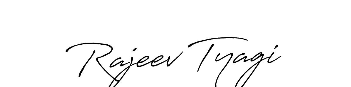 Antro_Vectra_Bolder is a professional signature style that is perfect for those who want to add a touch of class to their signature. It is also a great choice for those who want to make their signature more unique. Get Rajeev Tyagi name to fancy signature for free. Rajeev Tyagi signature style 7 images and pictures png