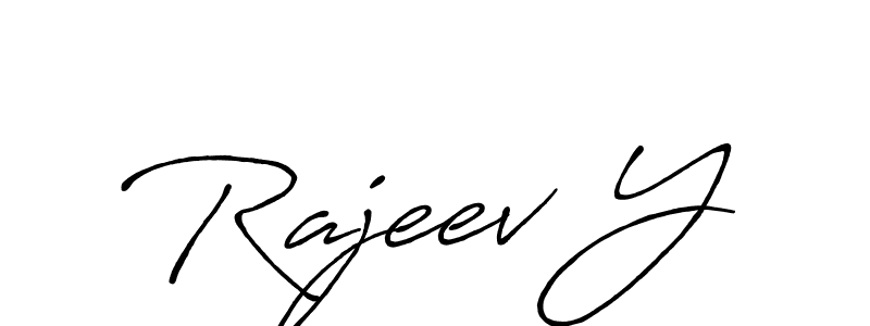 Design your own signature with our free online signature maker. With this signature software, you can create a handwritten (Antro_Vectra_Bolder) signature for name Rajeev Y. Rajeev Y signature style 7 images and pictures png