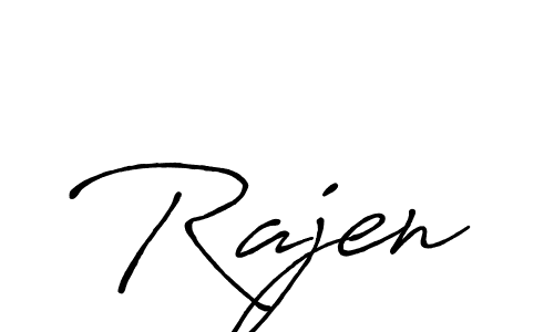 The best way (Antro_Vectra_Bolder) to make a short signature is to pick only two or three words in your name. The name Rajen include a total of six letters. For converting this name. Rajen signature style 7 images and pictures png