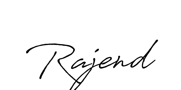 Create a beautiful signature design for name Rajend. With this signature (Antro_Vectra_Bolder) fonts, you can make a handwritten signature for free. Rajend signature style 7 images and pictures png
