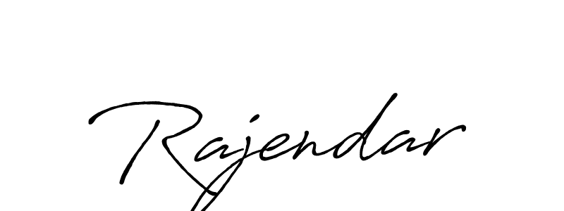 Use a signature maker to create a handwritten signature online. With this signature software, you can design (Antro_Vectra_Bolder) your own signature for name Rajendar. Rajendar signature style 7 images and pictures png