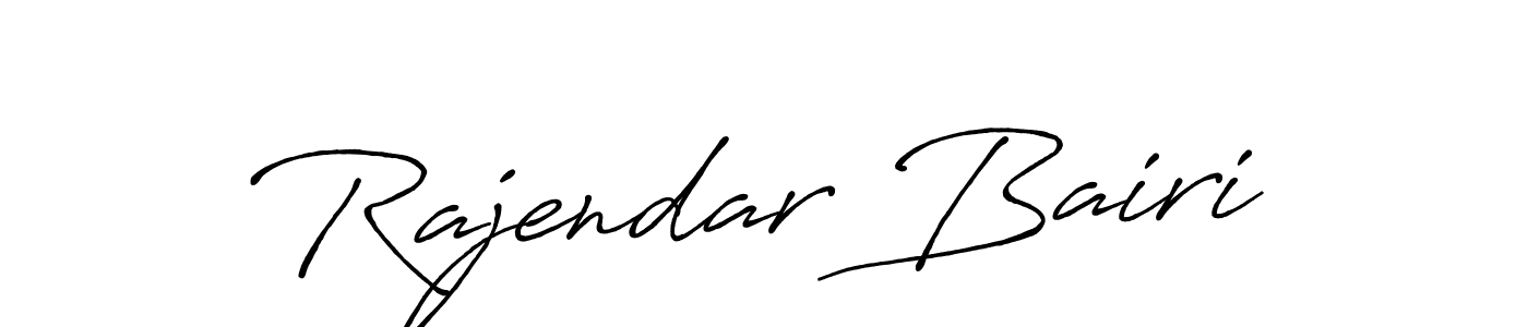 Make a beautiful signature design for name Rajendar Bairi. With this signature (Antro_Vectra_Bolder) style, you can create a handwritten signature for free. Rajendar Bairi signature style 7 images and pictures png