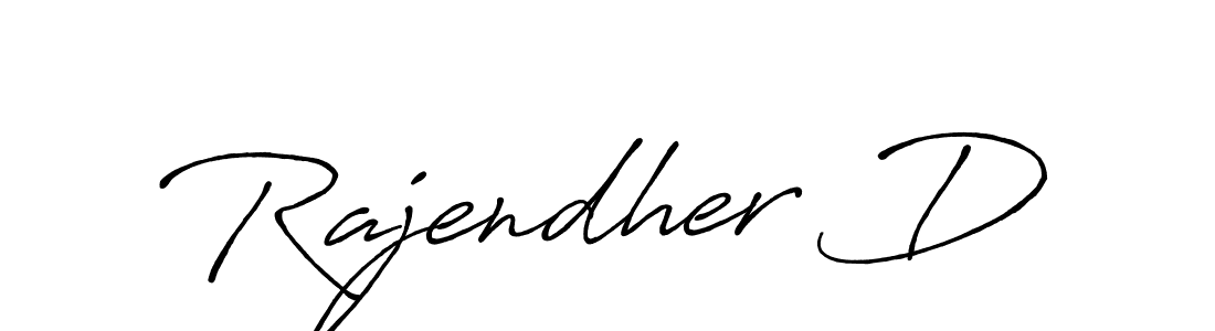 Antro_Vectra_Bolder is a professional signature style that is perfect for those who want to add a touch of class to their signature. It is also a great choice for those who want to make their signature more unique. Get Rajendher D name to fancy signature for free. Rajendher D signature style 7 images and pictures png