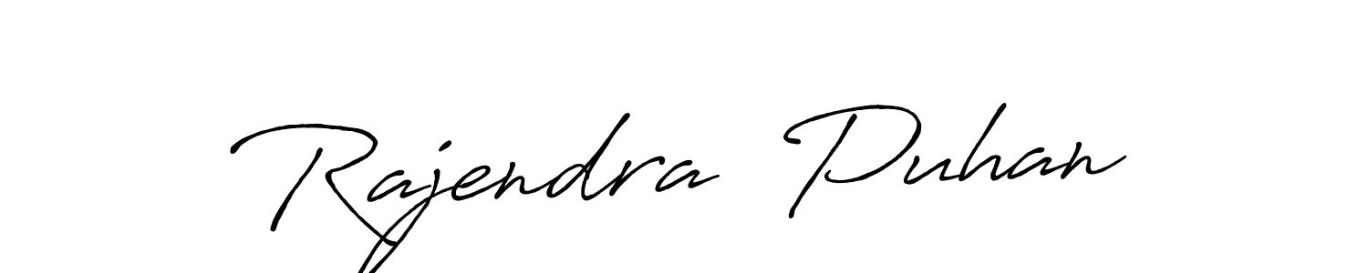 It looks lik you need a new signature style for name Rajendra  Puhan. Design unique handwritten (Antro_Vectra_Bolder) signature with our free signature maker in just a few clicks. Rajendra  Puhan signature style 7 images and pictures png