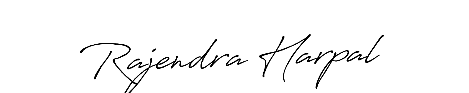 Create a beautiful signature design for name Rajendra Harpal. With this signature (Antro_Vectra_Bolder) fonts, you can make a handwritten signature for free. Rajendra Harpal signature style 7 images and pictures png