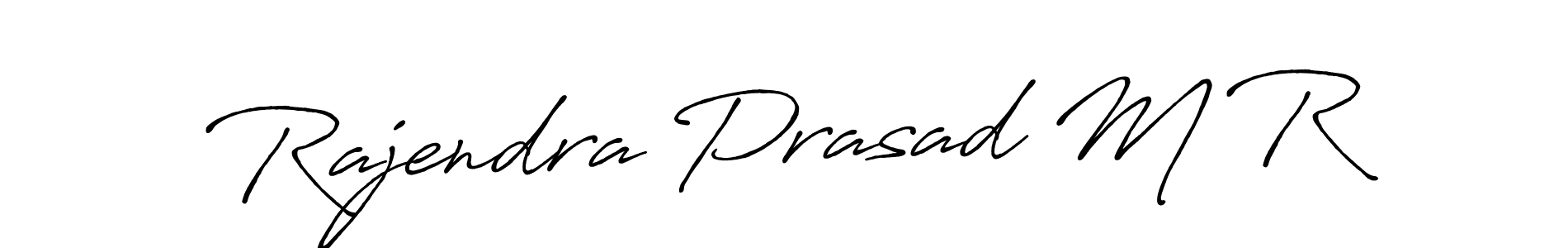 The best way (Antro_Vectra_Bolder) to make a short signature is to pick only two or three words in your name. The name Rajendra Prasad M R include a total of six letters. For converting this name. Rajendra Prasad M R signature style 7 images and pictures png