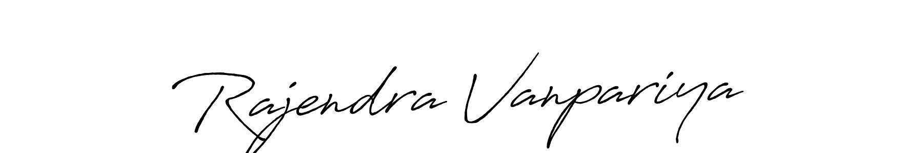 Antro_Vectra_Bolder is a professional signature style that is perfect for those who want to add a touch of class to their signature. It is also a great choice for those who want to make their signature more unique. Get Rajendra Vanpariya name to fancy signature for free. Rajendra Vanpariya signature style 7 images and pictures png