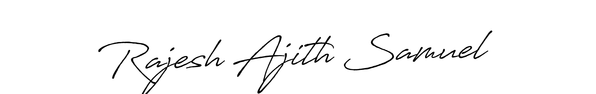 Use a signature maker to create a handwritten signature online. With this signature software, you can design (Antro_Vectra_Bolder) your own signature for name Rajesh Ajith Samuel. Rajesh Ajith Samuel signature style 7 images and pictures png