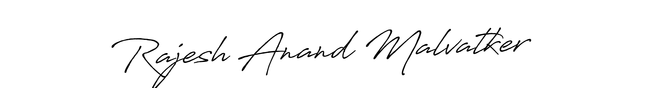 Create a beautiful signature design for name Rajesh Anand Malvatker. With this signature (Antro_Vectra_Bolder) fonts, you can make a handwritten signature for free. Rajesh Anand Malvatker signature style 7 images and pictures png