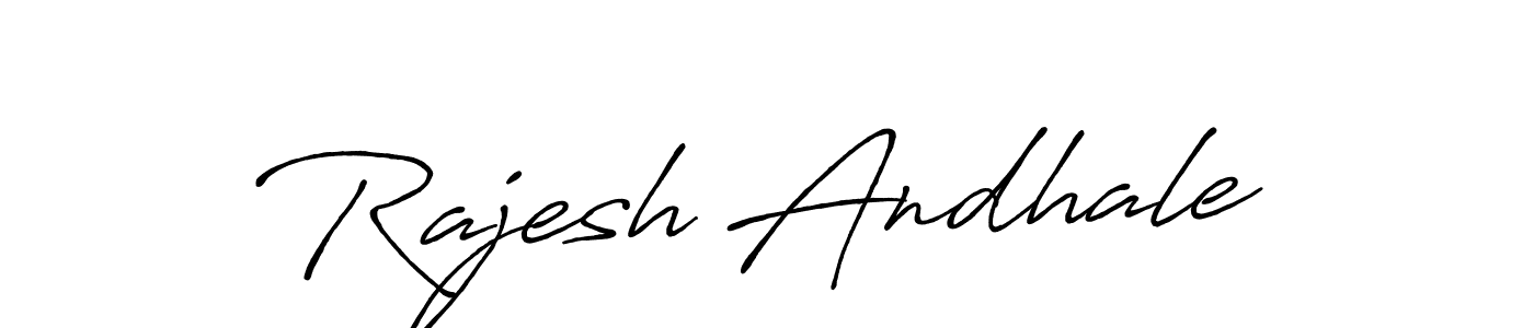 Antro_Vectra_Bolder is a professional signature style that is perfect for those who want to add a touch of class to their signature. It is also a great choice for those who want to make their signature more unique. Get Rajesh Andhale name to fancy signature for free. Rajesh Andhale signature style 7 images and pictures png