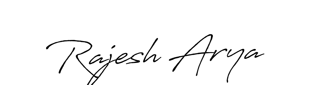 Create a beautiful signature design for name Rajesh Arya. With this signature (Antro_Vectra_Bolder) fonts, you can make a handwritten signature for free. Rajesh Arya signature style 7 images and pictures png