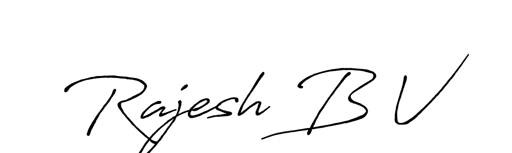 Create a beautiful signature design for name Rajesh B V. With this signature (Antro_Vectra_Bolder) fonts, you can make a handwritten signature for free. Rajesh B V signature style 7 images and pictures png